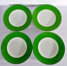 Set of 4 Lenox Kate Spade RUTHERFORD CIRCLE GREEN Accent Luncheon Plates 9.5