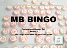 Vintage Milton Bradley BINGO Replacement Wooden Numbers/Call Sheet-Pick picture