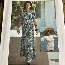 Vintage 70s Simplicity 6922 Stretch Knit Caftan + Top Sewing Pattern 12-14 UNCUT picture