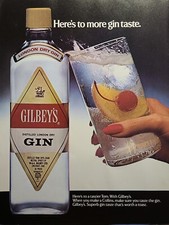 Gilbey's Gin Tom Collins Painted Nails 1980's Vintage Print Ad 1983 **Read** picture