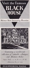 1940's Historic Black House Ellsworth Maine Brochure picture