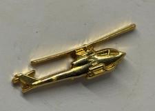 Vintage AH-1G Cobra Attack Helicopter Pin Gold-Tone Lapel Tie Tack Cloisonne 1