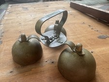 Older Antique Hand Bells, Church Communion Bells set of 3 picture