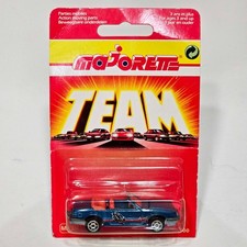 Vintage Majorette 227 Ford Mustang GT Convertible / Blue w/ Graffiti / New picture