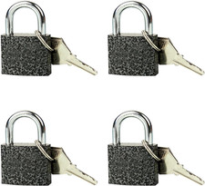 4 Pcs Small Solid Brass Padlocks with Same Keys Keyed Lock | Toolbox Sheds picture