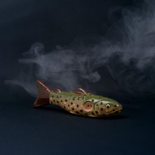 Handmade Trout Pipe – Ceramic Fish Gift picture