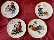 1971 Gorham Norman Rockwell Four Seasons 10.5” Collector Plates Original. Boxes picture