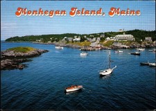 Monhegan Island ME-View from Manana Island Across Water with Boats ContinentalPC picture