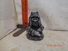 Mt. St. Helens Ash Bekka Signed Handcrafted Wolf/man Figurine Signed 4