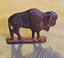 Cast Iron Buffalo Figurine - Miniature Collectible Cast Iron Animal Decor picture