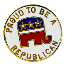 Vintage Proud to Be a Republican Lapel Hat Pin Political Party Souvenir Gift picture