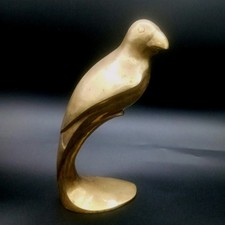 Vintage Dolbi Cashier Brass Parrot Macaw Statue 10