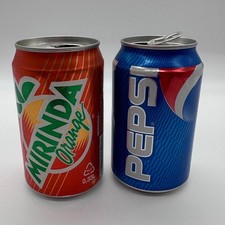 Vintage 1996-1997 Pepsi & Mirinda Orange 330ml Empty Cans Poland Lot of 2 picture