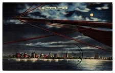 VTG Moon Over Miami, From the Bow of a Boat, Neat Scene, FL picture
