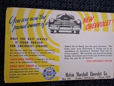Advertising Postcard 1949 Chevrolet Fleetline 4-Door Sedan picture