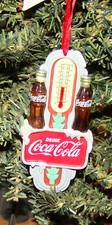 Two Bottle Coca-Cola Thermometer Ornament (47619) 2007, Offical Coke Product picture