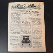 Vintage January 2, 1930 Ford News Issue - Model A Era Industrial Ephemera 12 pgs picture