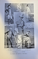 1896 Vintage Magazine Illustration Cast of Rivals Joseph Jefferson Fanny Rice picture