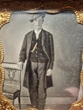 Rare Find 1861-65 1/9th Plate Armed Confederate  Militiaman From South Carolina  picture