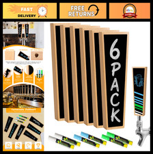 6PCS Wooden Beer Tap Handles Set, Keg Tap Handle with Chalkboard Markers picture