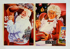 Pro Line Collection NFL Pro Line Portraits 1992 Santa & Mrs. Claus ,2 Cards, picture