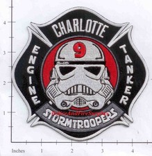 North Carolina - Charlotte Station 9 NC Fire Dept Patch  Star Wars Stormtroopers picture