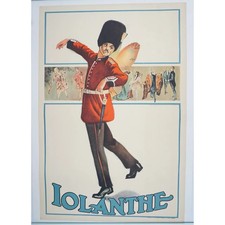Vintage D'Oyly Carte Lolanthe Poster Stone Lithograph Linen Backed Theatre 1920s picture