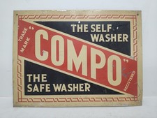 Vintage Metal Advertising Sign Compo 