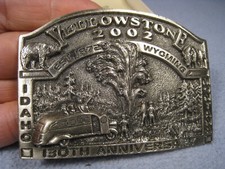 Rare YELLOWSTONE 2002 Belt Buckle 130TH Anniversary picture