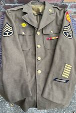 VTG WWII Mens Brown 1941-1945 United States Militaria Uniform Jacket Size 38R picture