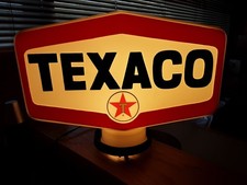 Texaco Gas Oil Station Pump Sign/Globe Bowser Wayne Tokheim Bennett Fry Light picture