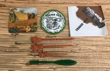 TRADER VIC'S Tiki Bar Swag Coasters Swizzles Menehunes 7 Items 75th Anniversary picture
