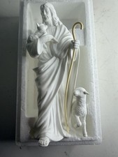 Lenox The Good Shepherd statue - Fine Bone China 9.25in 1990 Box Styrofoam Incl. picture