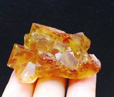 51g Natural yellow Phantom Cubic fluorite mineral specimen/Beijing picture