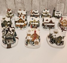13 Thomas Kinkade's Winter Memories Illuminated Ornaments Bradford Editions 2001 picture