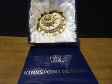 Kingspoint Designs Enamel & Bejeweled Crystal Spiral Shell TrinketBox & Necklace picture
