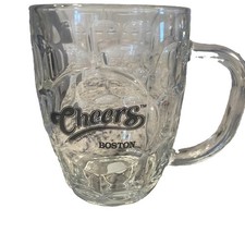 Cheers Boston Clear Dempted Glass 16oz Beer Coffee Mug USA Bar TV Show Theme picture