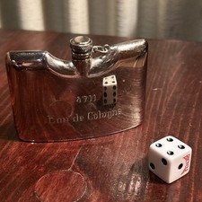 vintage 4711 Eau de Cologne metal hip flask picture