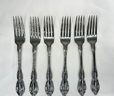 SSS By Oneida RENOIR/PEMBROKE - Dinner Forks - Stainless Steel - Lot of (6) picture