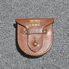 Vintage USMC Military Surveying Clinometer Dietzgen W/ USA Leather Pouch  picture