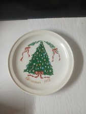 Vintage 1978 Lillian Vernon Christmas Tree Plate Carrigaline Pottery Ireland picture