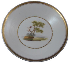 Antique 19thC Popov Porcelain Russian Scenic Saucer Popoff Russia Popow picture