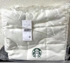 Japan Starbucks Coffee Quilted Tote Bag White Plain Polyester 2023 New picture
