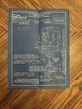 Antique 1933 Pennsylvania Railroad Train Tender Blueprint Paperwork picture