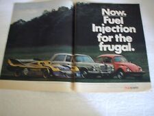1975 VOLKSWAGEN BEETLE NOW. FUEL INJECTION FOR THE FRUGAL. VINTAGE PRINT AD LO53 picture