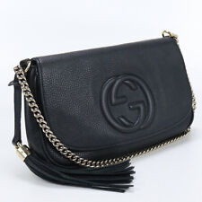 Used Gucci Soho Chain Shoulder Bag Leather 536224 Black Rank A Us-2 Women'S Ss24 picture