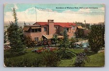 Los Angeles Antique California Postcard HOLLYWOOD Wallace Reid House 1928 picture