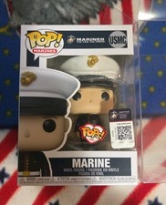Funko Pop Marines, MARINE USMC, Dress Blues, White Male, Pops W/Protector picture