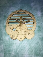 Handmade Bluegrass Ornament / Decoration PSALM 98:4 Natural Wood Laser Carved picture