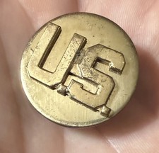 A193 Vintage US Military Lapel Pin Collar NS Meyer Inc Army Infantry picture